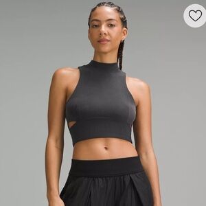 Lululemon ribbed softstreme mockneck cropped tank